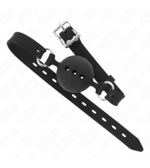 KINK - BÂTON ENTIEREMENT SILICONE 55 x 2 CM AVEC BOULE 4,5 CM TAILLE M NOIR AJUSTABLE 35-51 CM