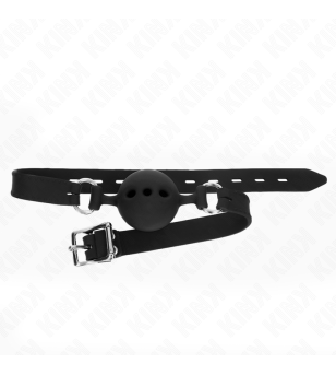 KINK - BÂTON ENTIEREMENT SILICONE 55 x 2 CM AVEC BOULE DE 5 CM TAILLE L NOIR AJUSTABLE 35-51 CM