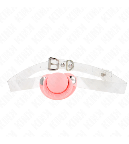 KINK - GAG EN FORME DE SUCETTE ROSE 5,5 x 4 CM AJUSTABLE 43-60 CM