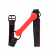 KINK - GAG EN OS AVEC SANGLE EN CUIRETTE ROUGE AJUSTABLE 41-57 CM