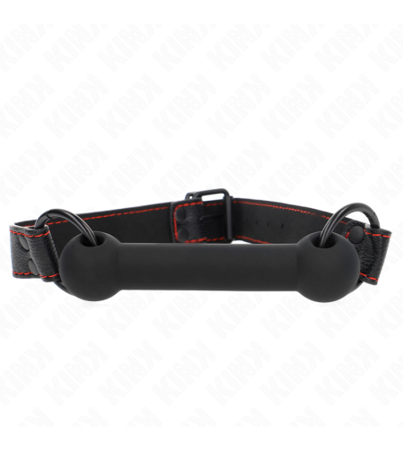 KINK - BONE BAG AVEC SANGLE EN CUIR NOIR AJUSTABLE 41-57 CM