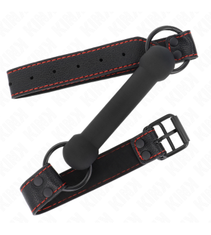 KINK - BONE BAG AVEC SANGLE EN CUIR NOIR AJUSTABLE 41-57 CM