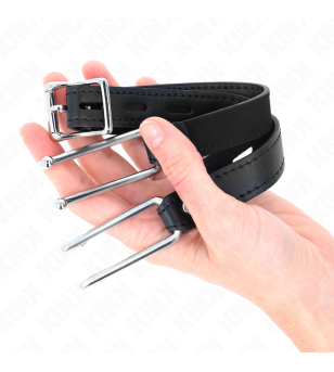 KINK - BÂTON À CROCHET EN MÉTAL 11,5 CM AVEC SANGLE EN CUIR RÉGLABLE 39-58 CM X 2 CM