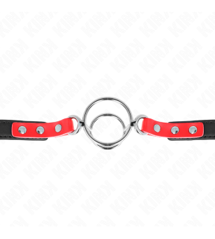 KINK - GAG AVEC PLUSIEURS O-RINGS 4 / 4,8 CM ROUGE 38 X 56 CM