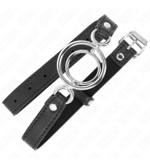 KINK - GAG AVEC PLUSIEURS O-RINGS 5 CM NOIR 63 X 2,5 CM