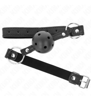 KINK - BOULE NOIRE CREUSE DURE 4,5 CM GAG MODÈLE 1 63,5 X 2 CM