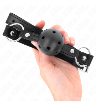 KINK - BOULE NOIRE CREUSE DURE 4,5 CM GAG MODÈLE 1 63,5 X 2 CM