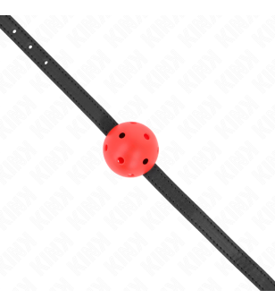 KINK - BÂILLON À BOULE SIMPLICITÉ ROUGE RESPIRANT 4,5 CM 62 x 1,5 CM