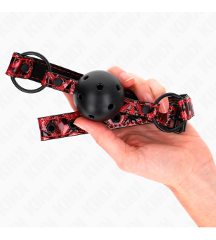 KINK - BOULE MOTIF DIAMANT 4,5 CM GAG MODÈLE 2 64,5 CM RÉGLABLE 42-60 CM