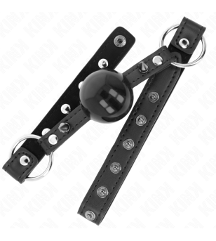 KINK - BÂILLON BALLE 4 CM AVEC POINTE RIVET ET SNAP LOCK 65 x 2 CM