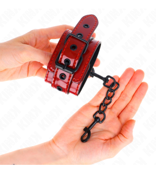 KINK - POIGNETS ROUGE FONCÉ 23 X 5 CM