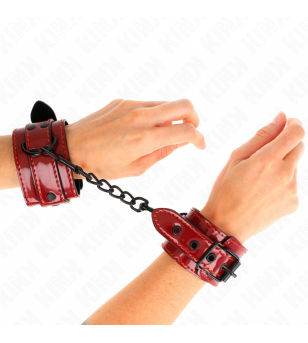 KINK - POIGNETS ROUGE FONCÉ 23 X 5 CM