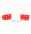 KINK - BRACELETS AVEC DOUBLE LIGNE DE CLOUS RÉGLABLES ROUGE