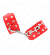 KINK - BRACELETS AVEC DOUBLE LIGNE DE CLOUS RÉGLABLES ROUGE
