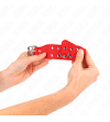 KINK - BRACELETS AVEC DOUBLE LIGNE DE CLOUS RÉGLABLES ROUGE