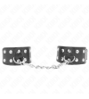 KINK - BRACELETS AVEC DOUBLE LIGNE DE CLOUS RÉGLABLES NOIR