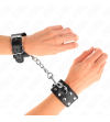 KINK - BRACELETS AVEC DOUBLE LIGNE DE CLOUS RÉGLABLES NOIR