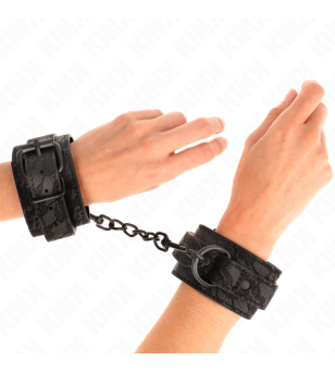 KINK - POIGNETS RECOUVERTS DE DENTELLE FONCÉE RÉGLABLE NOIR 19-26 CM