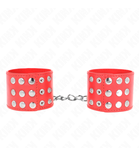 KINK - APPUI-POIGNETS AVEC BOUTON-PRESSION ROUGE RÉGLABLE 19-24 CM X 5,5 CM