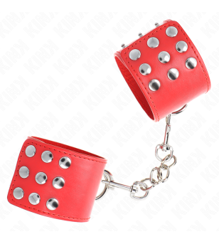 KINK - APPUI-POIGNETS AVEC BOUTON-PRESSION ROUGE RÉGLABLE 19-24 CM X 5,5 CM