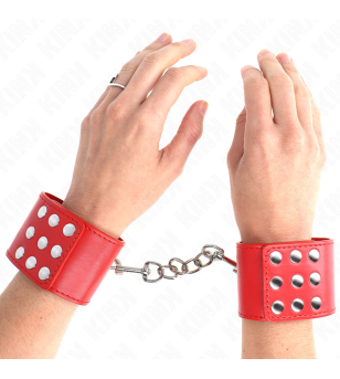 KINK - APPUI-POIGNETS AVEC BOUTON-PRESSION ROUGE RÉGLABLE 19-24 CM X 5,5 CM