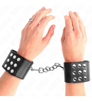 KINK - APPUI-POIGNETS AVEC BOUTON-PRESSION NOIR RÉGLABLE 19-24 CM X 5,5 CM