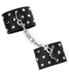 KINK - APPAREILS DE RETENUE POIGNETS AVEC FERMETURE PRESSION PLEINE DE RIVETS NOIR AJUSTABLE 19-24 CM X 5,5 CM