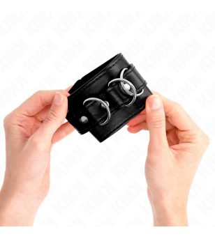 KINK - 3 APPAREILS-POIGNETS AJUSTABLES NOIR 17,5-25 CM X 6 CM