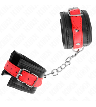KINK - APPUI-POIGNETS NOIR AVEC CEINTURE ROUGE AJUSTABLE 17-28 CM X 6 CM