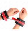 KINK - APPUI-POIGNETS NOIR AVEC CEINTURE ROUGE AJUSTABLE 17-28 CM X 6 CM