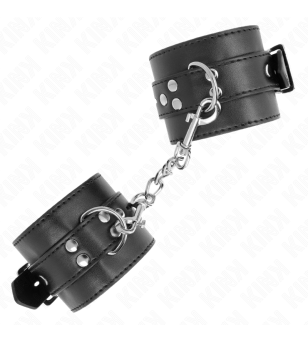 KINK - APPUI-POIGNETS NOIR AVEC CEINTURE NOIRE RÉGLABLE 17-28 CM X 6 CM