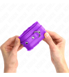 KINK - APPUI-POIGNETS DOUBLÉS DE FOURRURE PREMIUM VIOLET AVEC CEINTURE VIOLET AJUSTABLE 17-29 CM X 6 CM