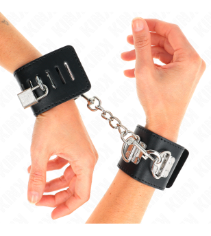 KINK - APPUI-POIGNETS MULTIPOSITIONS AVEC FERMETURE PAR CADENAS NOIR AJUSTABLE 16-23 CM X 5,5 CM