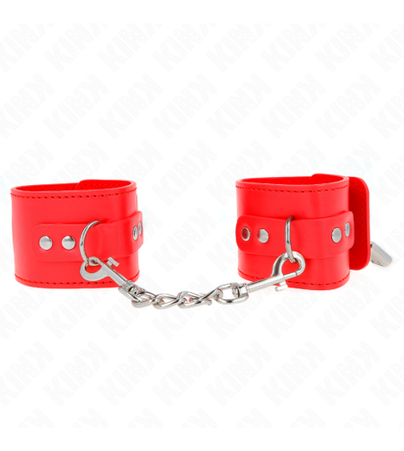 KINK - APPUI-POIGNETS AVEC FERMETURE PAR CADENAS ROUGE AJUSTABLE 16-23 CM X 5,5 CM