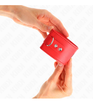 KINK - APPUI-POIGNETS AVEC FERMETURE PAR CADENAS ROUGE AJUSTABLE 16-23 CM X 5,5 CM