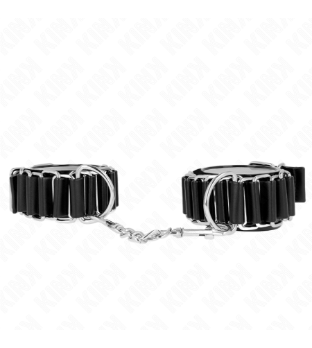 KINK - APPUI-POIGNETS FINS COMME CHARNIÈRES NOIR RÉGLABLE 16-22 CM X 3,5 CM