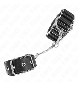 KINK - APPUI-POIGNETS FINS COMME CHARNIÈRES NOIR RÉGLABLE 16-22 CM X 3,5 CM