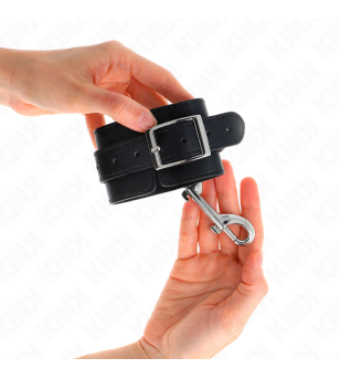 KINK - APPAREILS-POIGNETS - RANGÉE DE RIVETS SIMPLE NOIR AJUSTABLE 17-28 CM X 5 CM