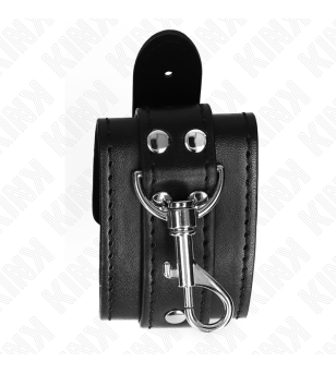 KINK - APPAREILS-POIGNETS VERROUILLABLES DUNGEON NOIR AJUSTABLES 21-28 CM X 5,5 CM