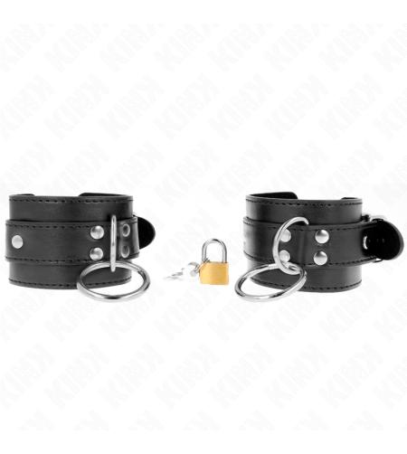 KINK - APPAREILS-POIGNETS VERROUILLÉS PAR JOINT TORIQUE NOIR RÉGLABLE 20-28 CM X 5,5 CM