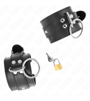 KINK - APPAREILS-POIGNETS VERROUILLÉS PAR JOINT TORIQUE NOIR RÉGLABLE 20-28 CM X 5,5 CM