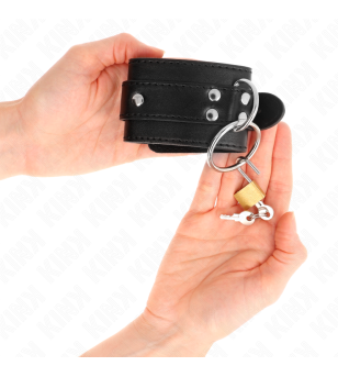 KINK - APPAREILS-POIGNETS VERROUILLÉS PAR JOINT TORIQUE NOIR RÉGLABLE 20-28 CM X 5,5 CM