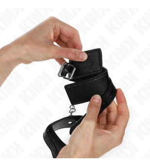 KINK - APPUI-POIGNETS MOTIF SERPENT NOIR AJUSTABLE 20-28 CM X 5,4 CM