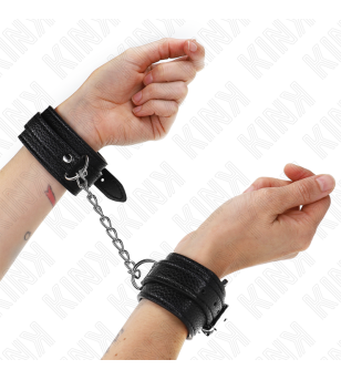 KINK - APPUI-POIGNETS MOTIF SERPENT NOIR AJUSTABLE 20-28 CM X 5,4 CM