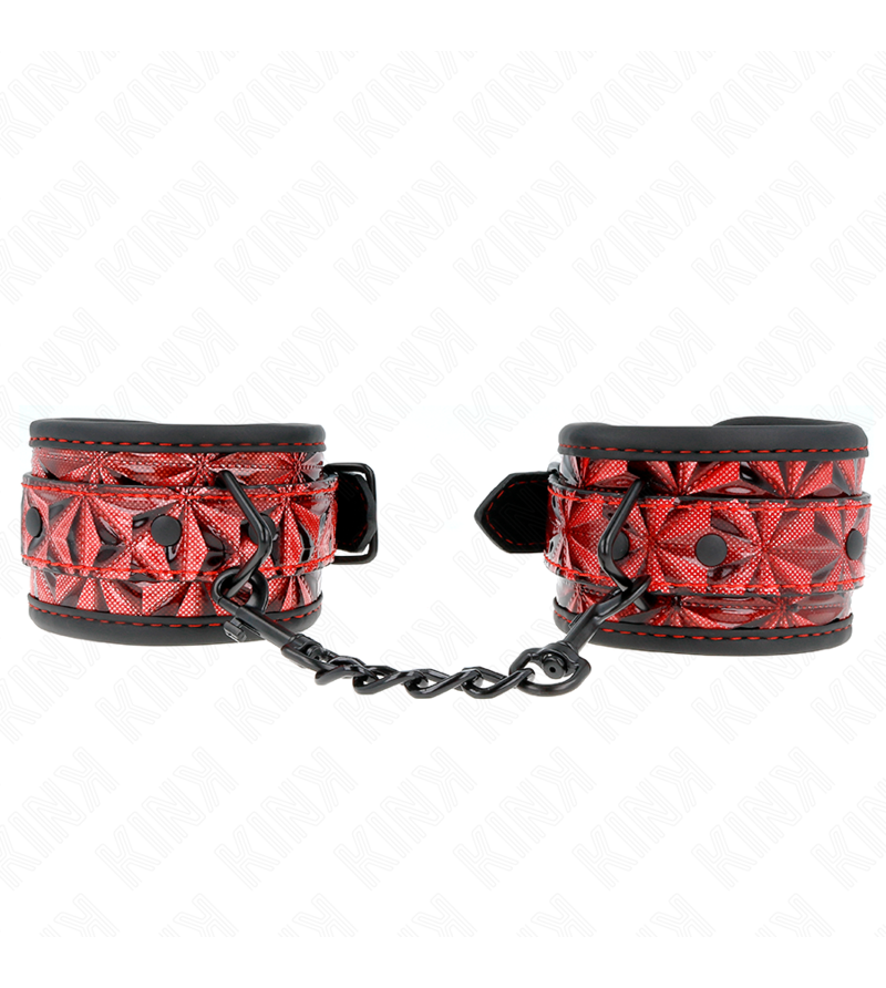 KINK - APPUI-POIGNETS MOTIF DIAMANT ROUGE FONCÉ RÉGLABLE 17-26 CM X 5,5 CM