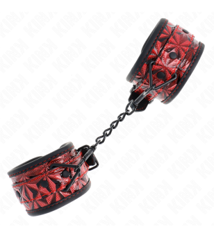 KINK - APPUI-POIGNETS MOTIF DIAMANT ROUGE FONCÉ RÉGLABLE 17-26 CM X 5,5 CM