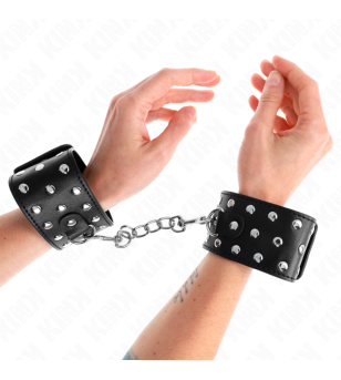 KINK - RETENUES-POIGNETS PUNK RÉGLABLES 19-24 CM X 5,5 CM