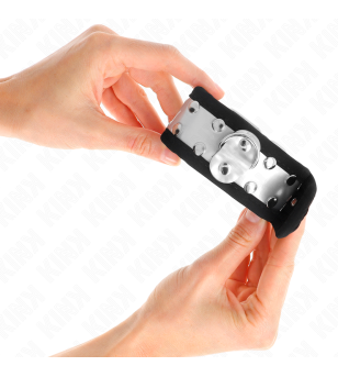 KINK - APPUI-POIGNETS FINS NOIR / ARGENT 30 X 4 CM