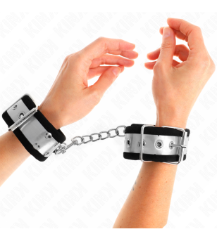 KINK - APPUI-POIGNETS FINS NOIR / ARGENT 30 X 4 CM