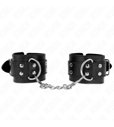 KINK - APPUI-POIGNETS DOUBLE BOUCLE NOIR AJUSTABLE 19-26 CM